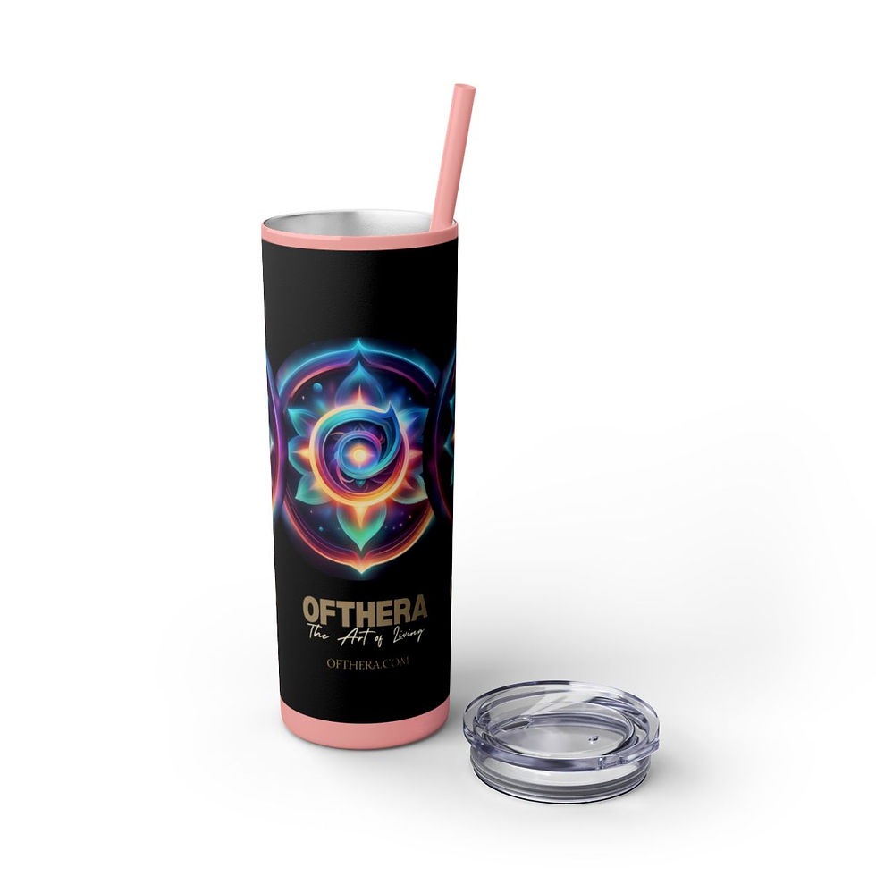 Thumbnail: OfThera Skinny Tumbler with Straw, 20oz