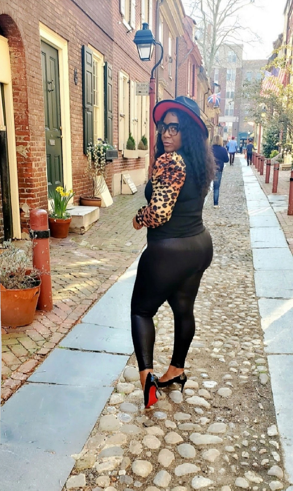 Thumbnail: Leopard Print Long Bell Sleeve Shirt. Hat Paired And Sold On Separate Page.