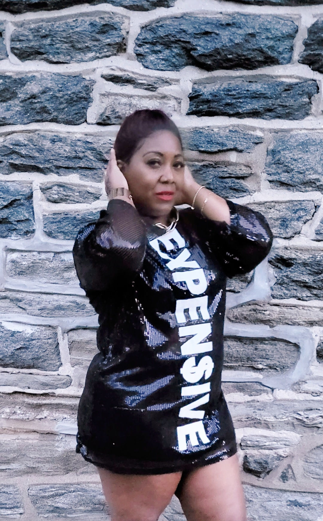 Sequence Bold Letter Print Dress