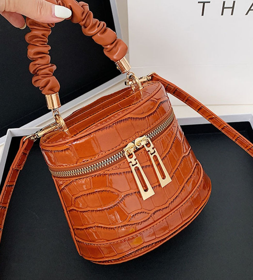 Thumbnail: Double Zipper Pleated Handle Trendy Shoulder Bag