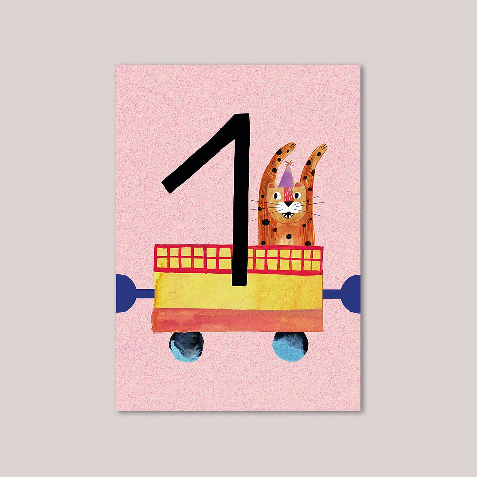 Miniaturbild: Mini Postkarten | Zahlenzug