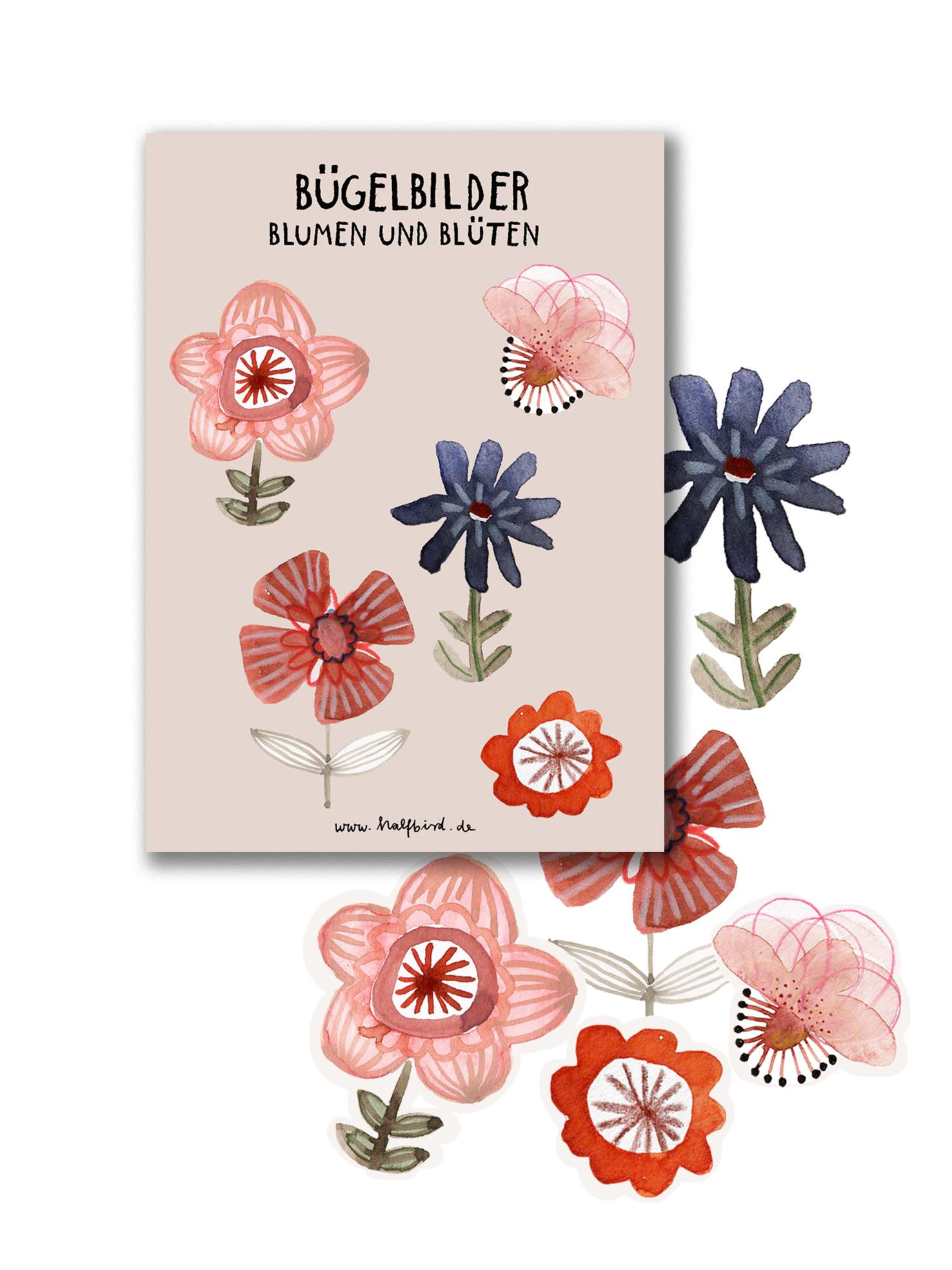 Bügelbilder Set | Blumen und Blüten