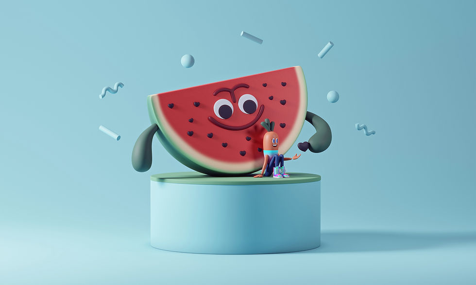 Google, Chrome OS, 3d illustrations, Animations, Avatars, colorful, designer, Leo Natsume, Flowers, Family and Kids