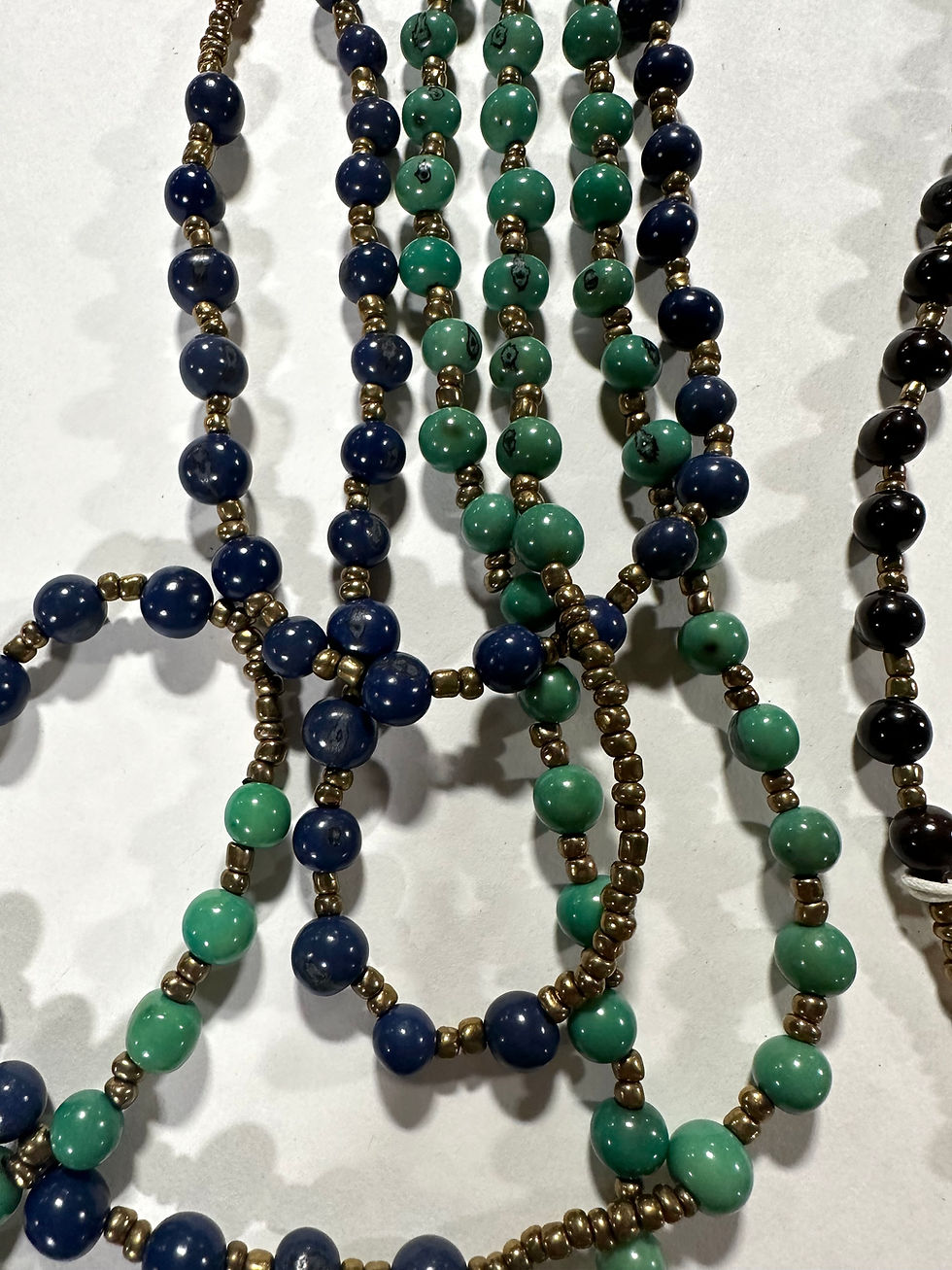 Thumbnail: Beads, Set of 4 Two Tone Wrappable String of Beads