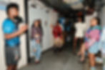 (Left to Right) Elijah Pitt Goodson briefing models Rosenni Cabrera, Zachariah Williams, Tristan Jones, Taliah Whitson, and Kahliyah Thomas prior to the Jenevesque Media X Brownmill pre-screening runway show.