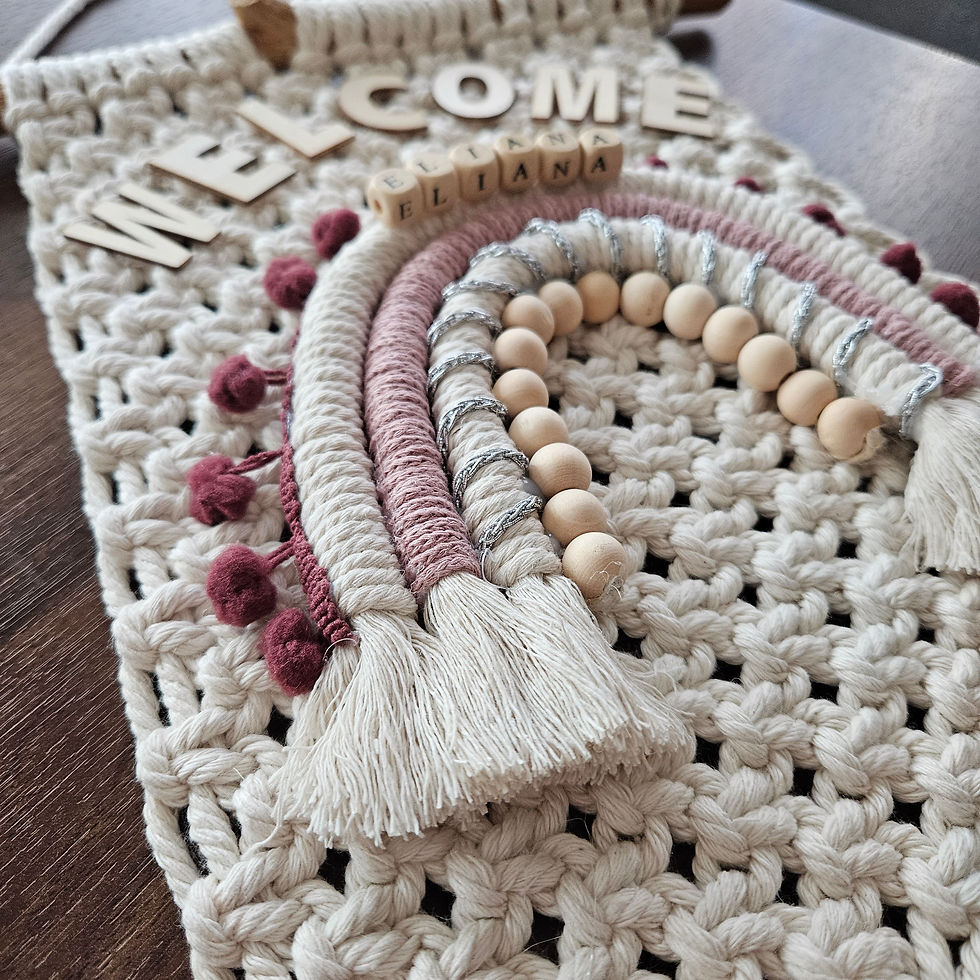 Thumbnail: Macrame Wall Hanging for Baby Born or Your Child's room