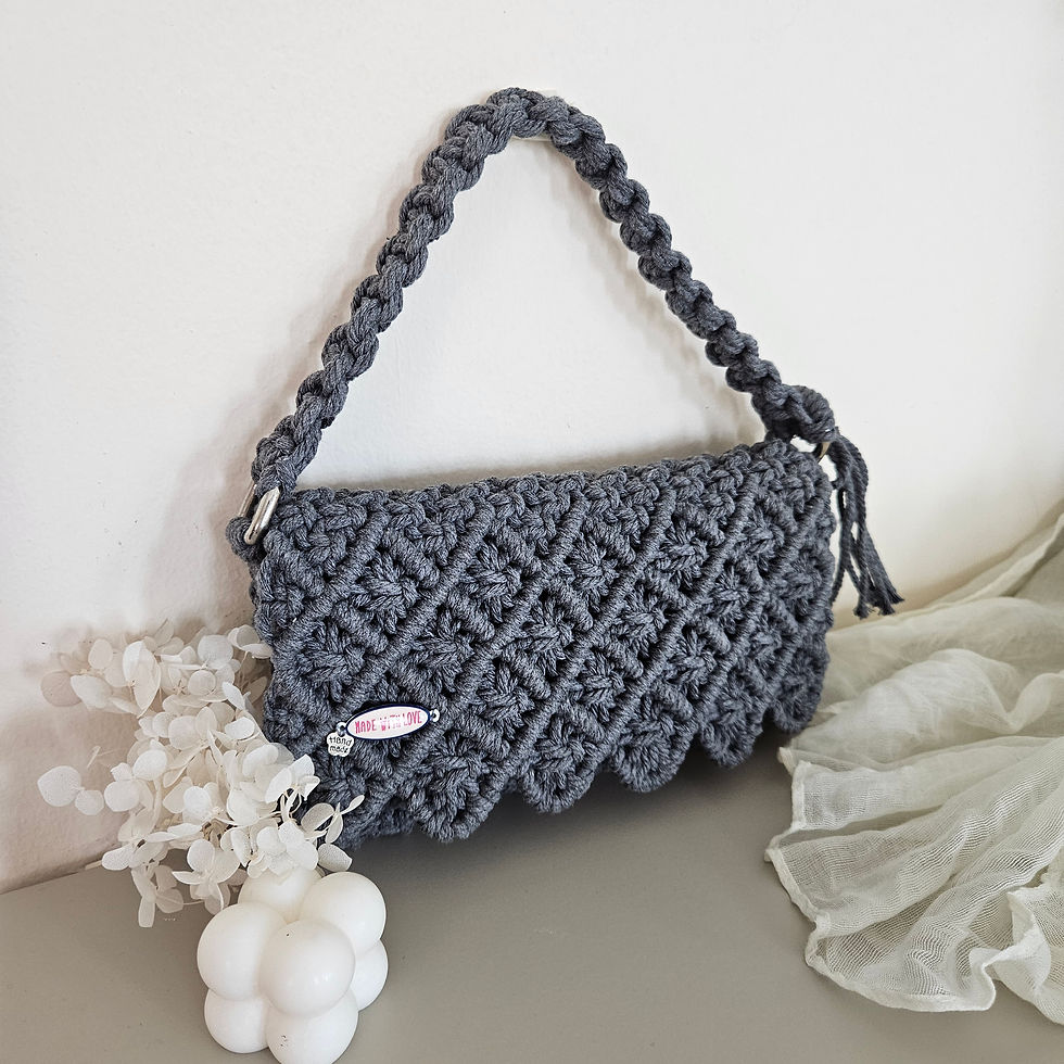 Thumbnail: Macrame Bag /Grey Colour