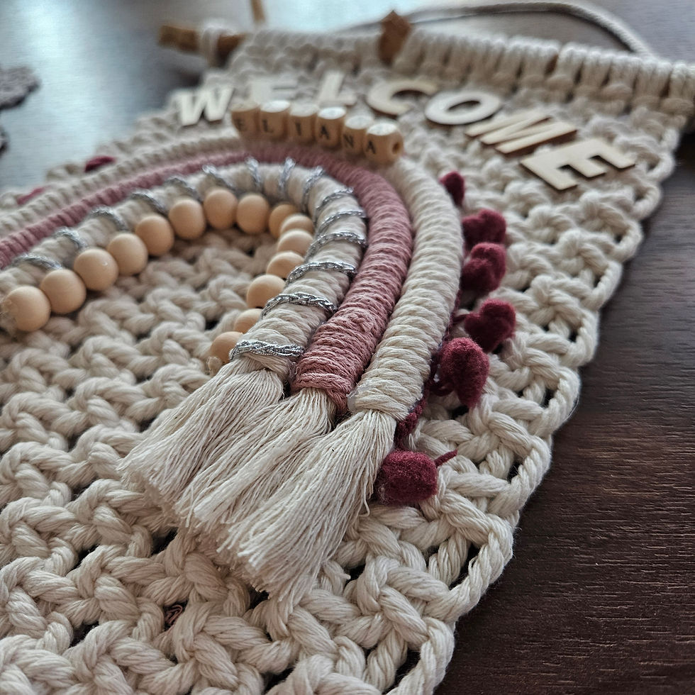 Thumbnail: Macrame Wall Hanging for Baby Born or Your Child's room