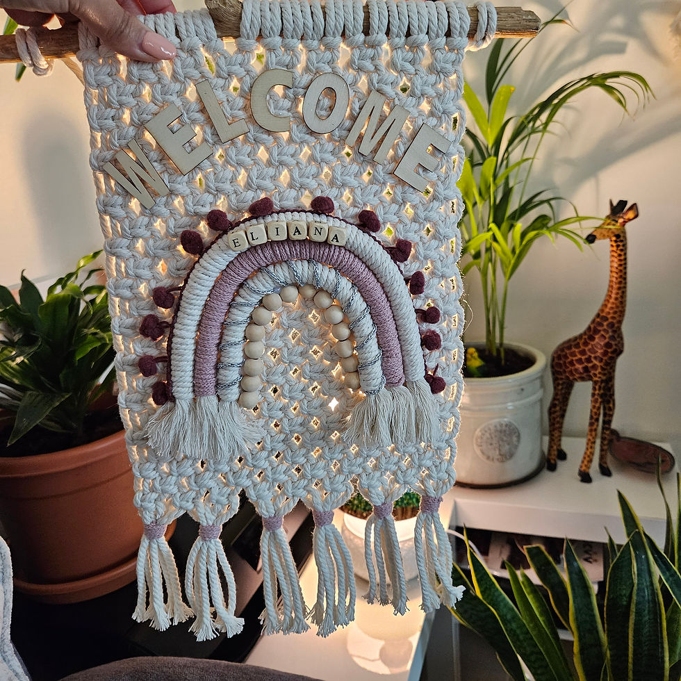 Thumbnail: Macrame Wall Hanging for Baby Born or Your Child's room