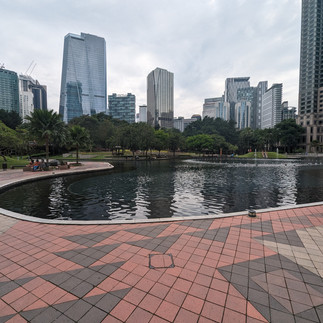 Outside of Suria KLCC Mall is a nice artificial lake