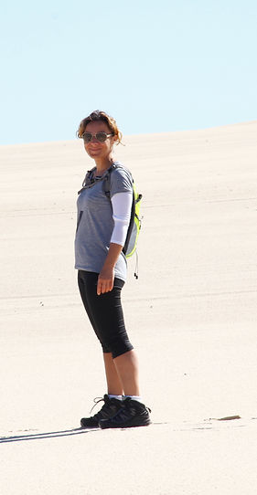 Trekking a Carlo Sand Blow, Rainbow Beach QLD, Australia