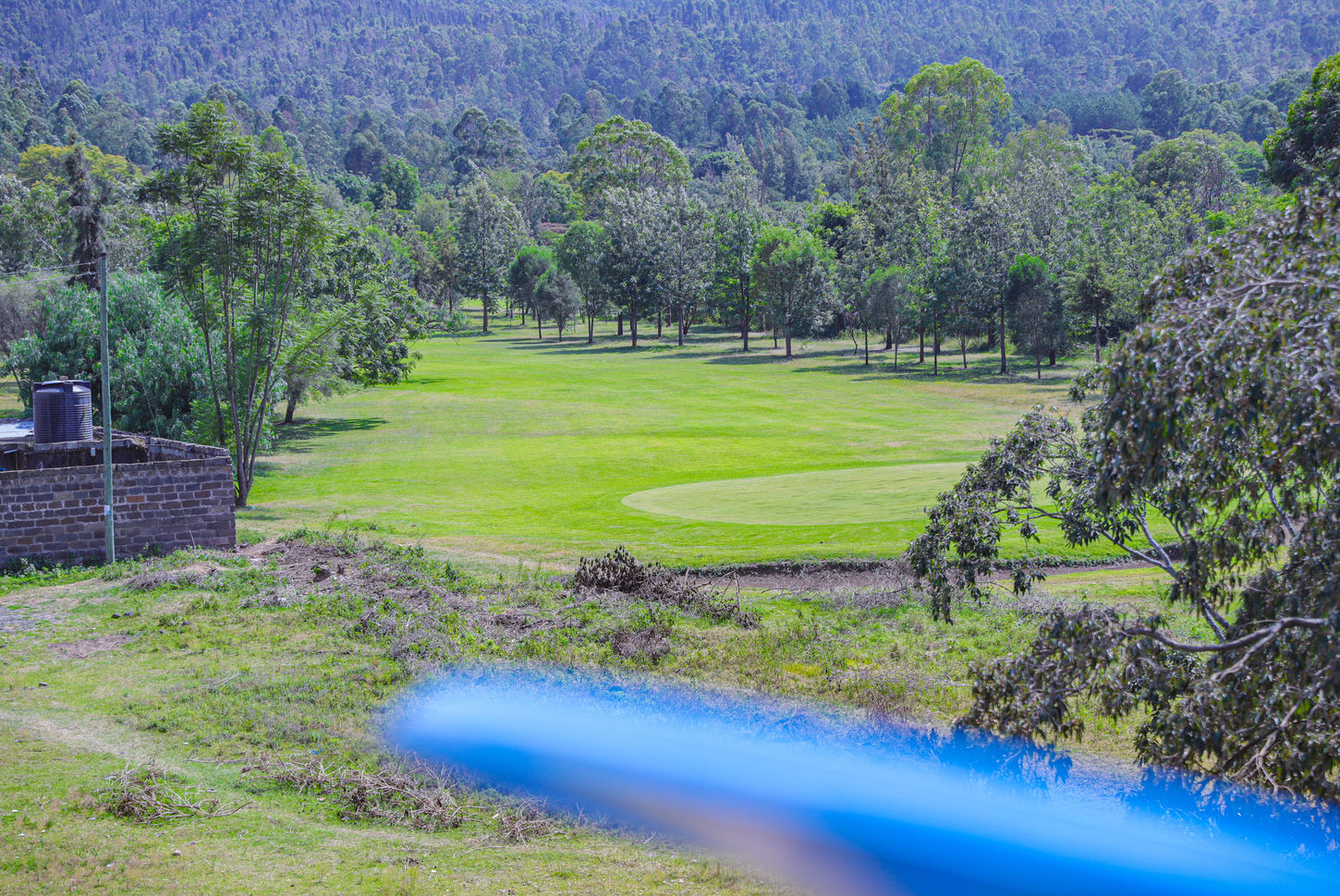 View of nearby golf course from Milimani ComfyHomestays Nakuru