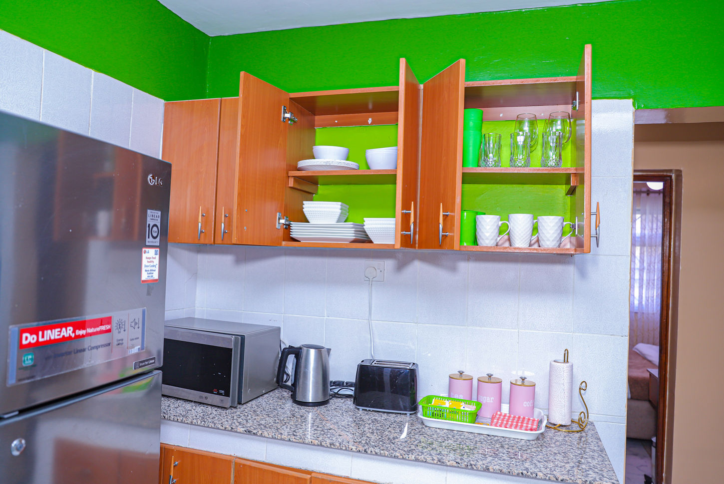 Kitchen facilities at Milimani ComfyHomestays Nakuru