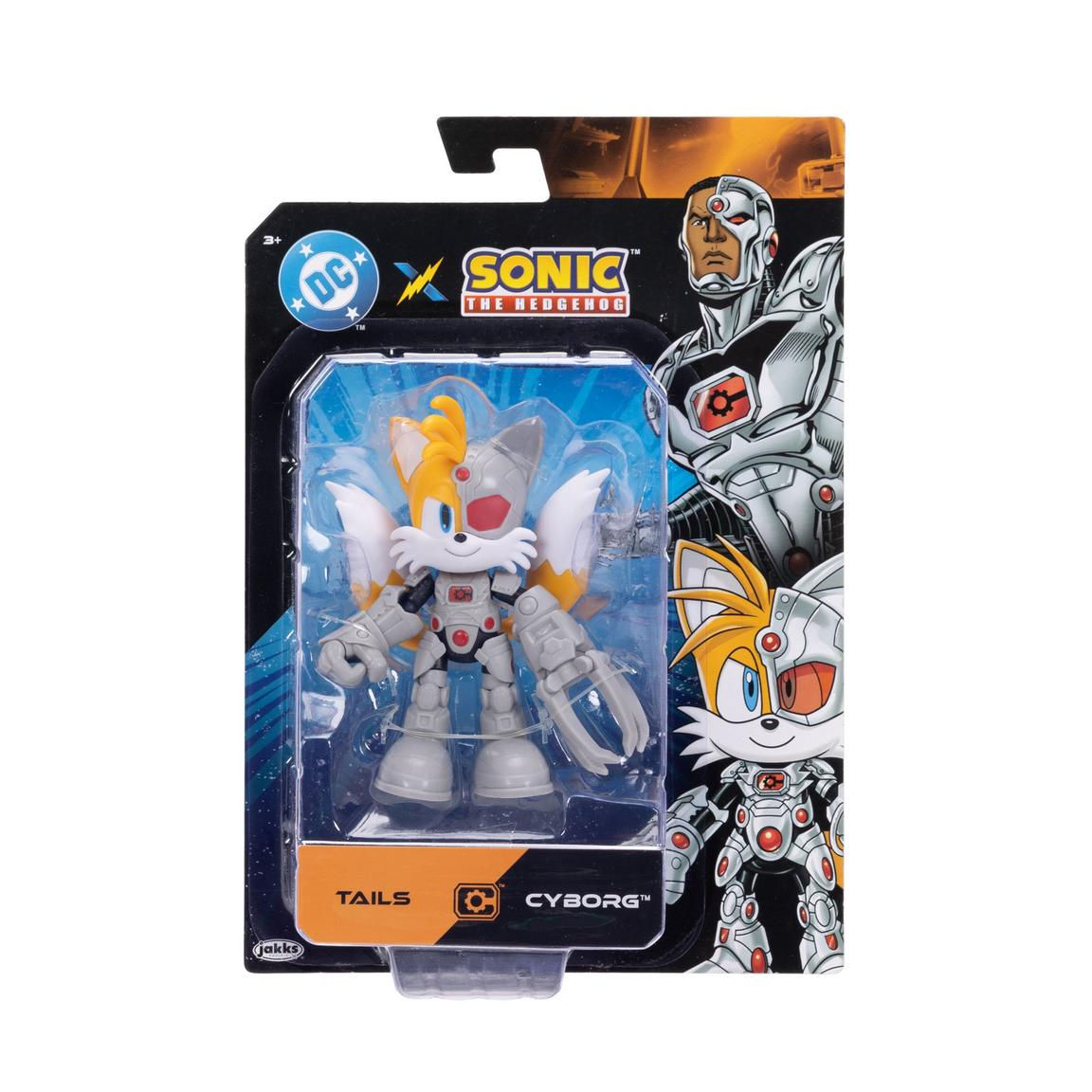 Jakks Pacific DC Comics x Sonic the Hedgehog Tails as Cyborg 5-in Action Figure
