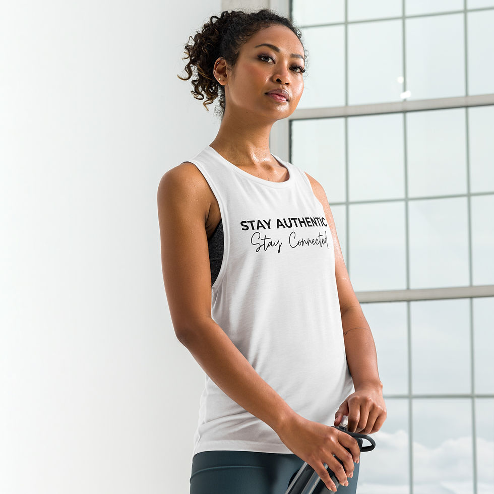 Thumbnail: Ladies’ "Stay Authentic" Muscle Tank