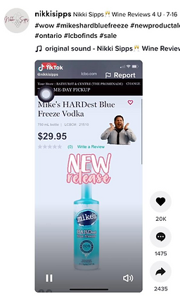 mike's hard lemonade hardest blue freeze vodka tiktok
