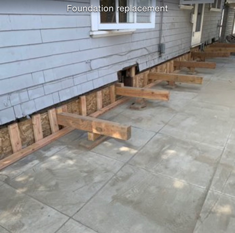 Full foundation replacement completed to restore structural support and long-term stability.