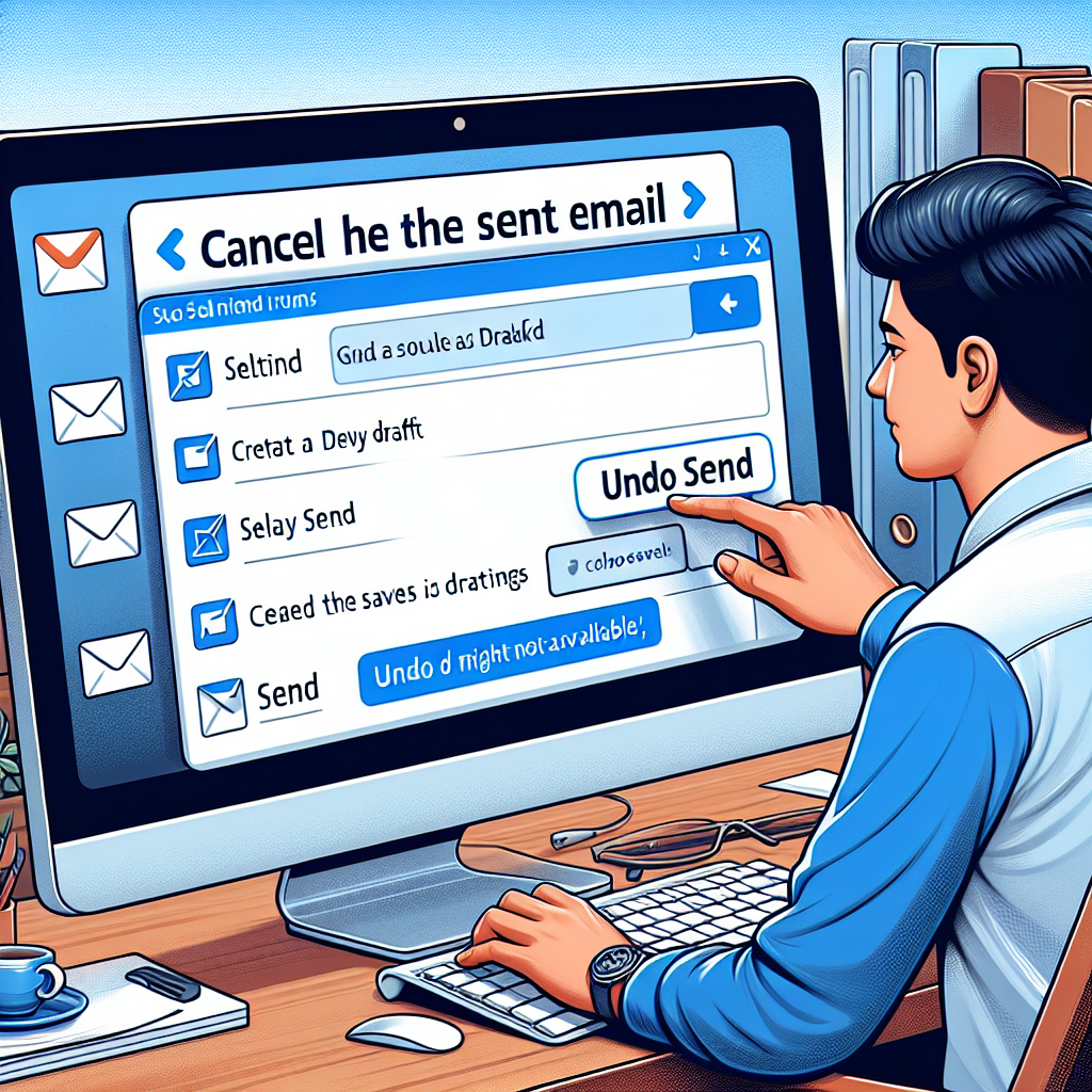 como cancelar envio de email outlook
