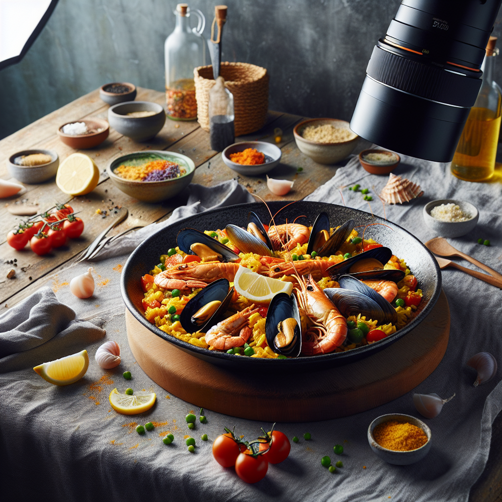 Paella de Frutos do Mar à Mediterrânea