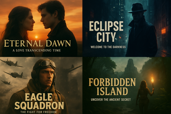 Prompts para Kling AI gerar pequenas cenas para trailers de filmes que não existem, com cortes rápidos e impacto visual.