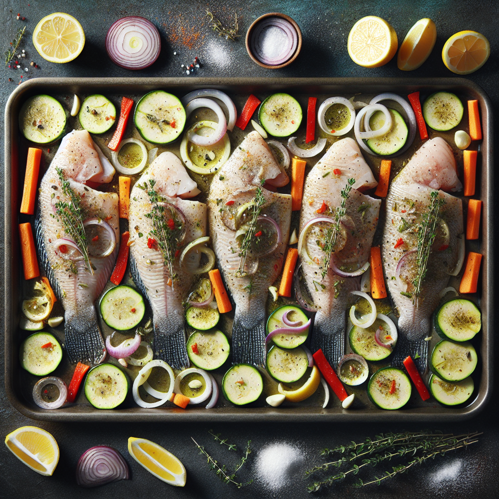 Tilápia Assada com Ervas e Legumes