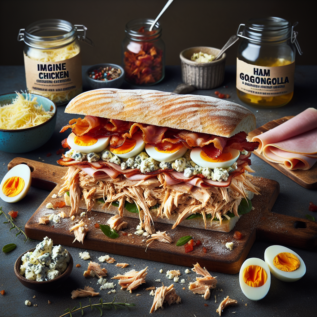 Sanduíche Gourmet de Frango com Gorgonzola