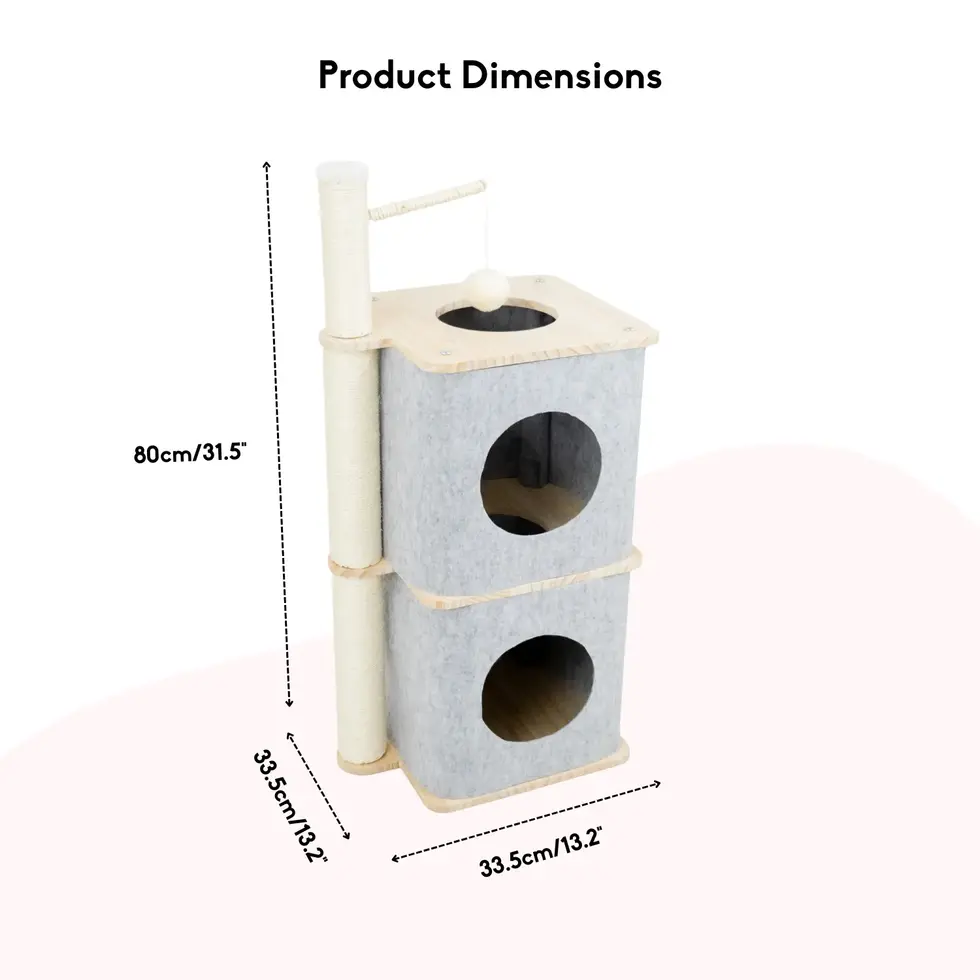 Nara cat tree scratcher post for cats felines loft bed hideout home
