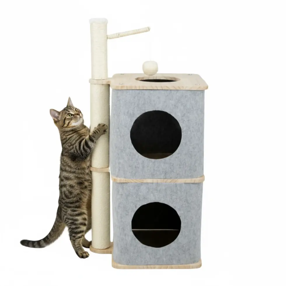 Nara cat tree scratcher post for cats felines loft bed hideout home