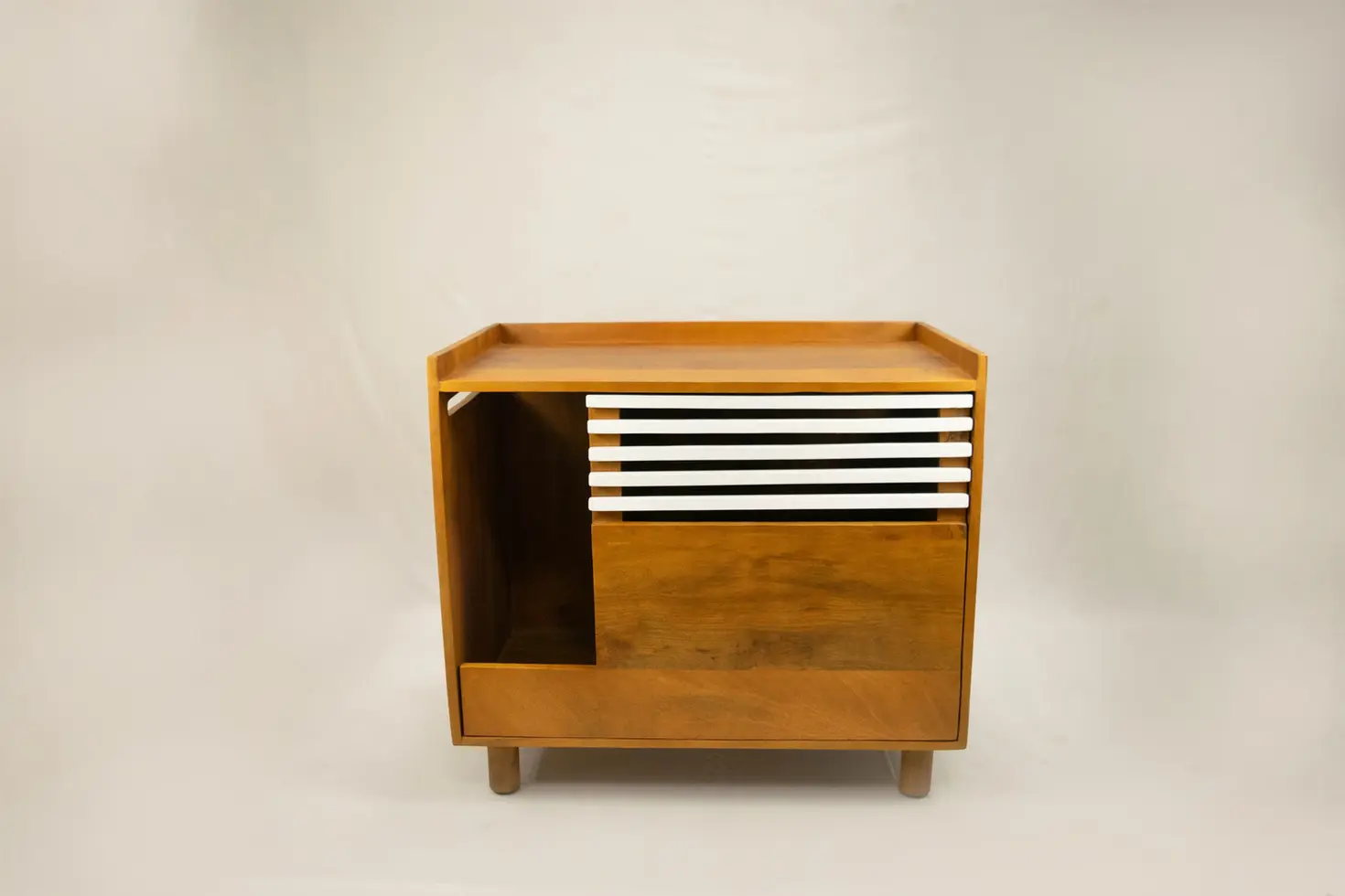 Lulu Cat Cabinet in honey finish