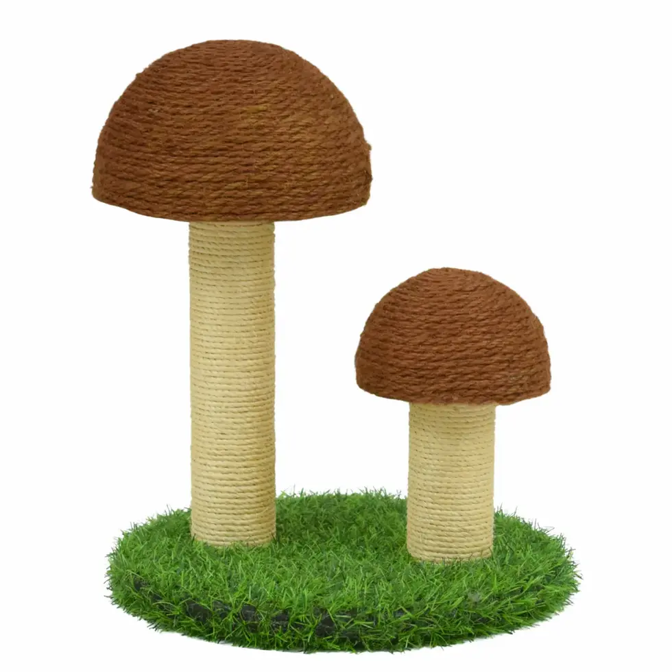 Mushroom scratcher scratching pole for cats cute quirky furryliving