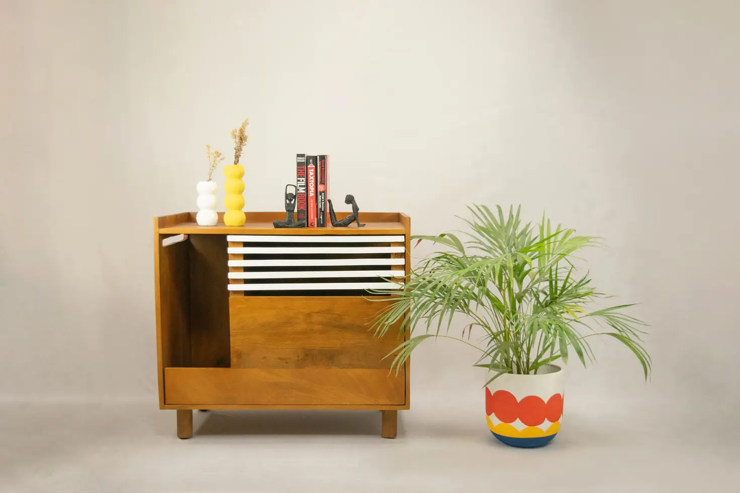 Lulu Cat Cabinet in honey finish