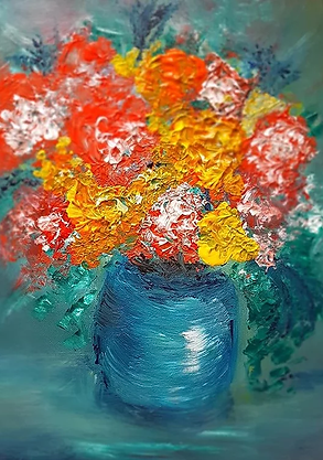 AMBOND First impressionist flower in vsse paint TRANCE ART.webp