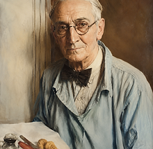 FRANK LEAH PSYCHIC ARTIST Illustration by Anne-Marie Bond, inspired by historical referenc