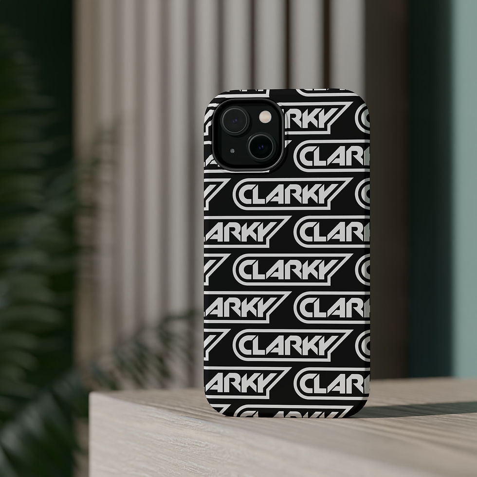 Thumbnail: Magnetic Impact-Resistant Phone Case | "CLARKY" Logo Pattern