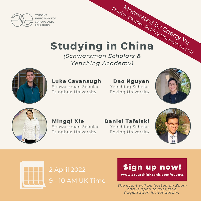 Studying in China Panel (Schwarzman Scholars and Yenching Academy)