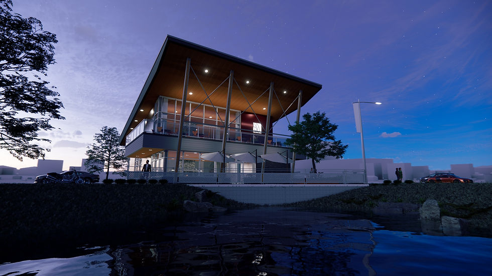 Creekside Cafe Exterior Render