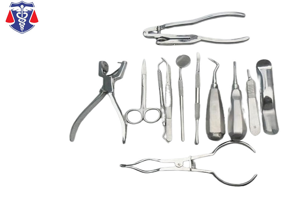 Thumbnail: Dental Endodontic Oral Surgery Extracting Elevators Set Of 13 Pcs
