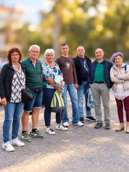 Gruppo di pazienti accompagnati in Croazia con il pullman di Viaggi Dentali Croazia