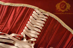 Garnet and gold overbust detail