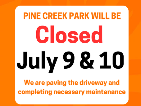 Paving at Pine Creek Park