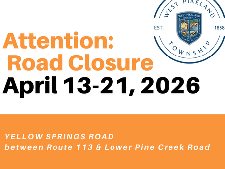 ROAD CLOSURE - Yellow Springs Road