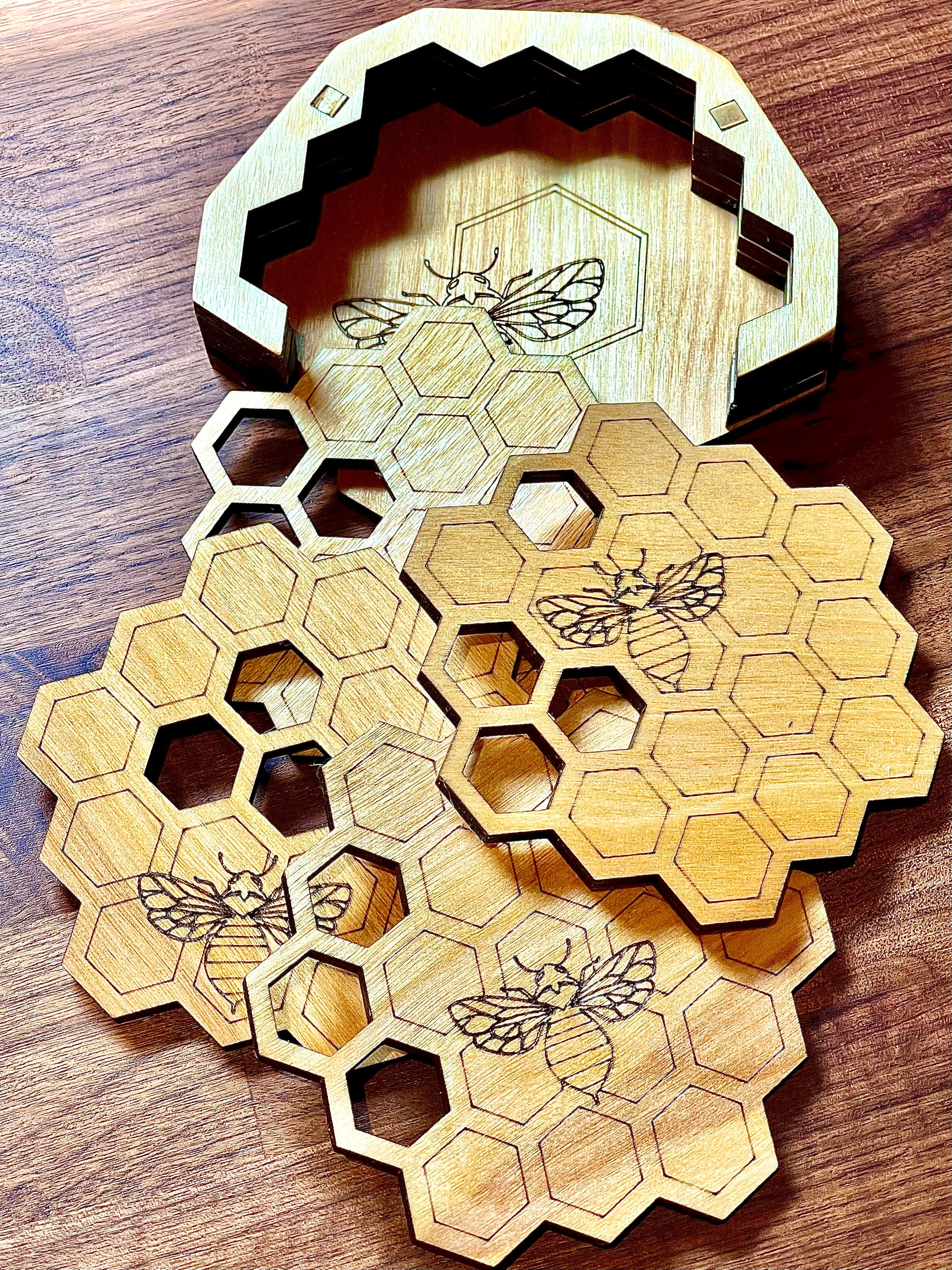 Honey Comb Coaster Set