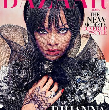 Rihanna on the cover of Harper’s Bazaar Arabia