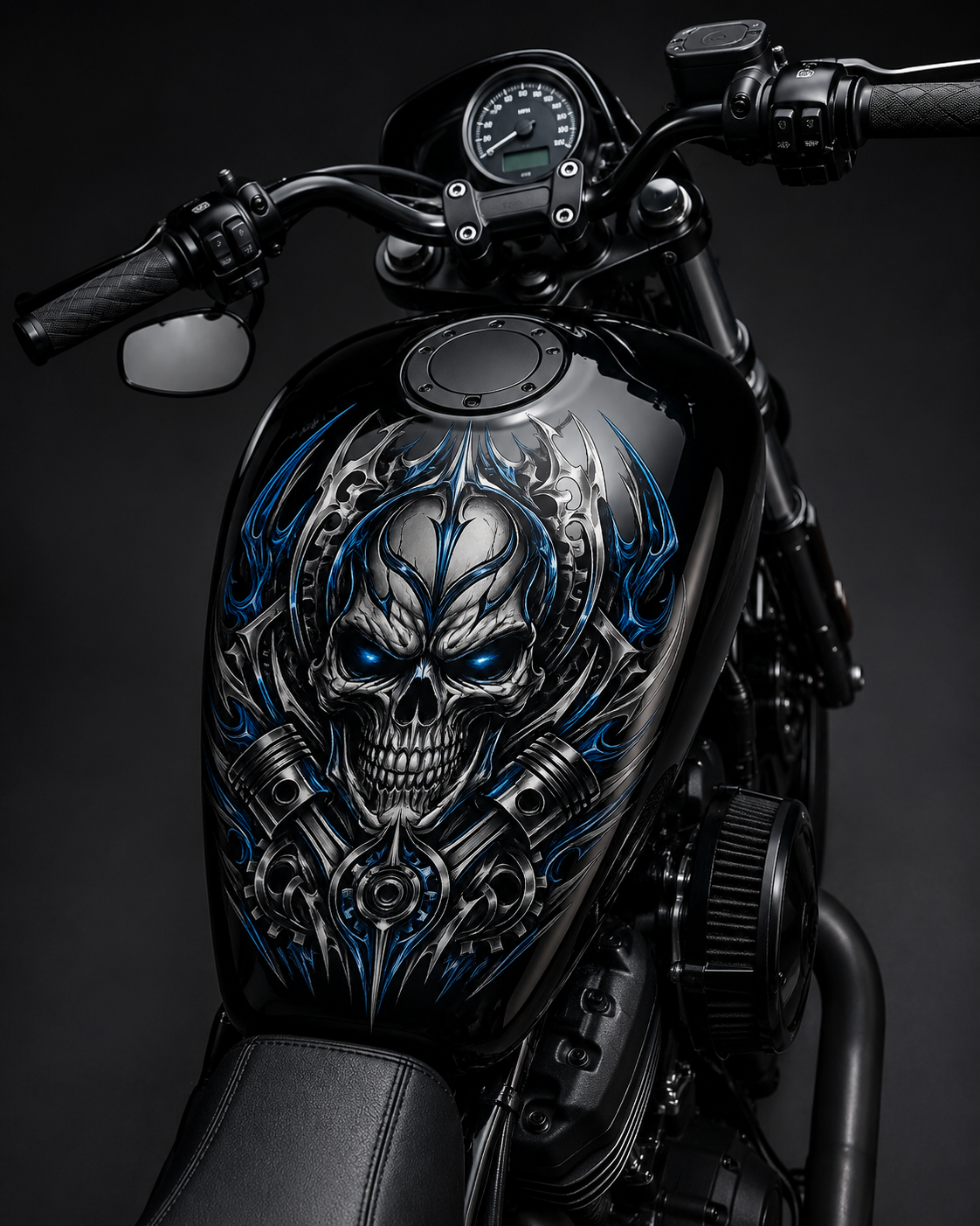 Blue Gothic Motorhead Design (DTF)