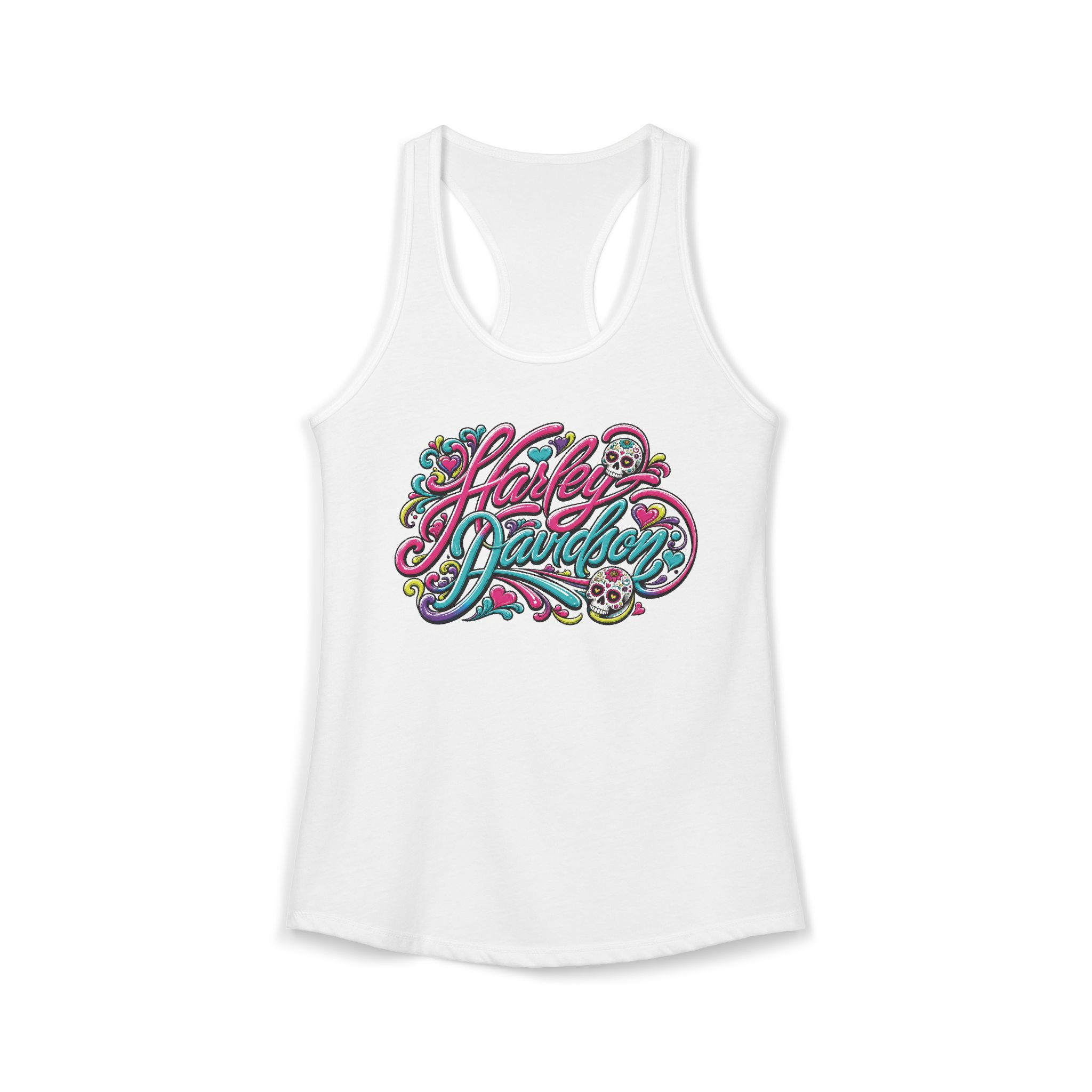 Sugar Skull Women's Biker Racerback Tank