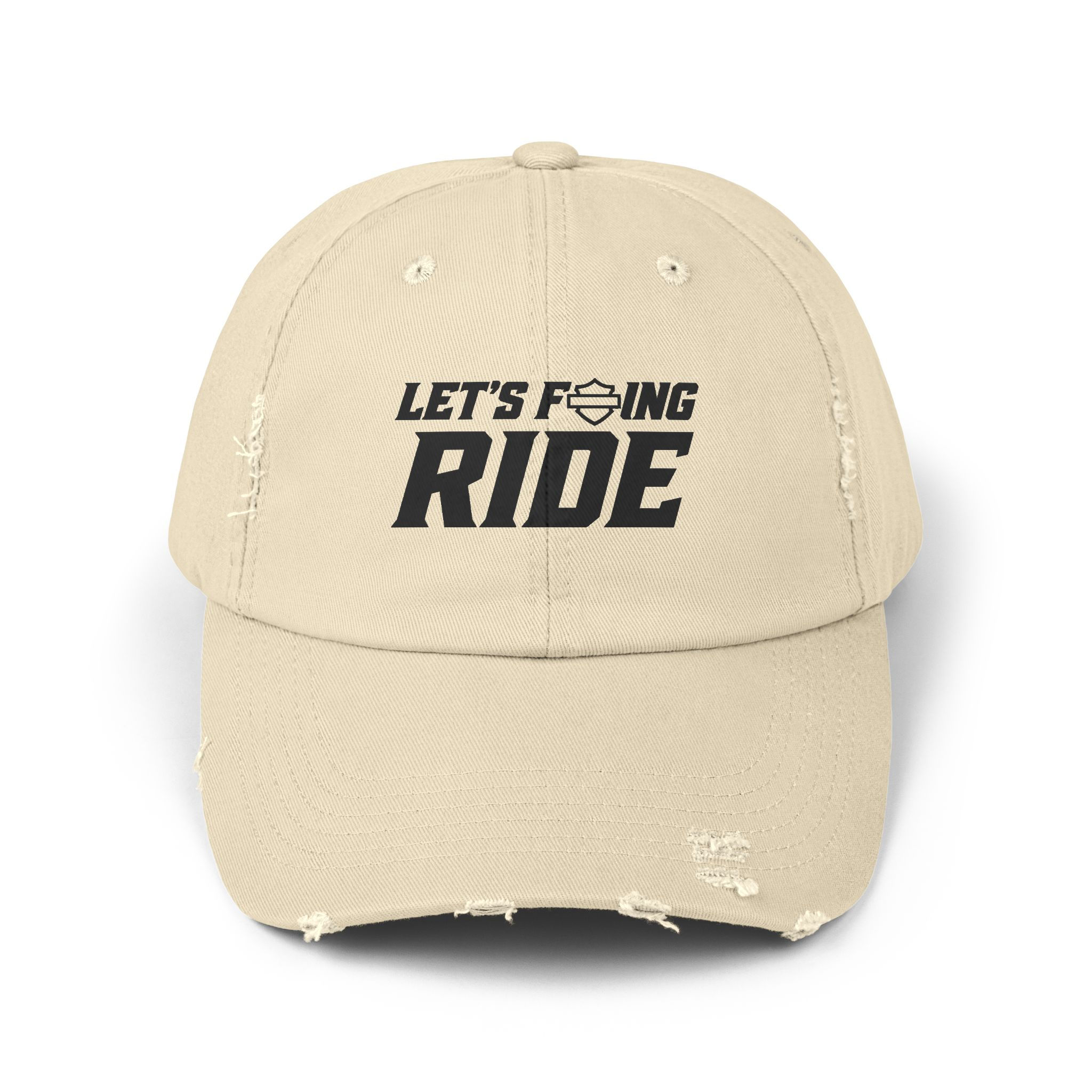 Lets Ride Distressed Cap