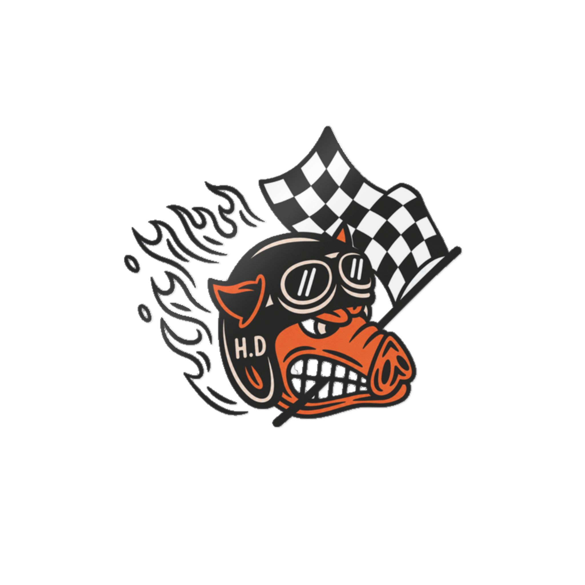 Fast Johnny Inspired Motorcycle Tank Decal Right Facing