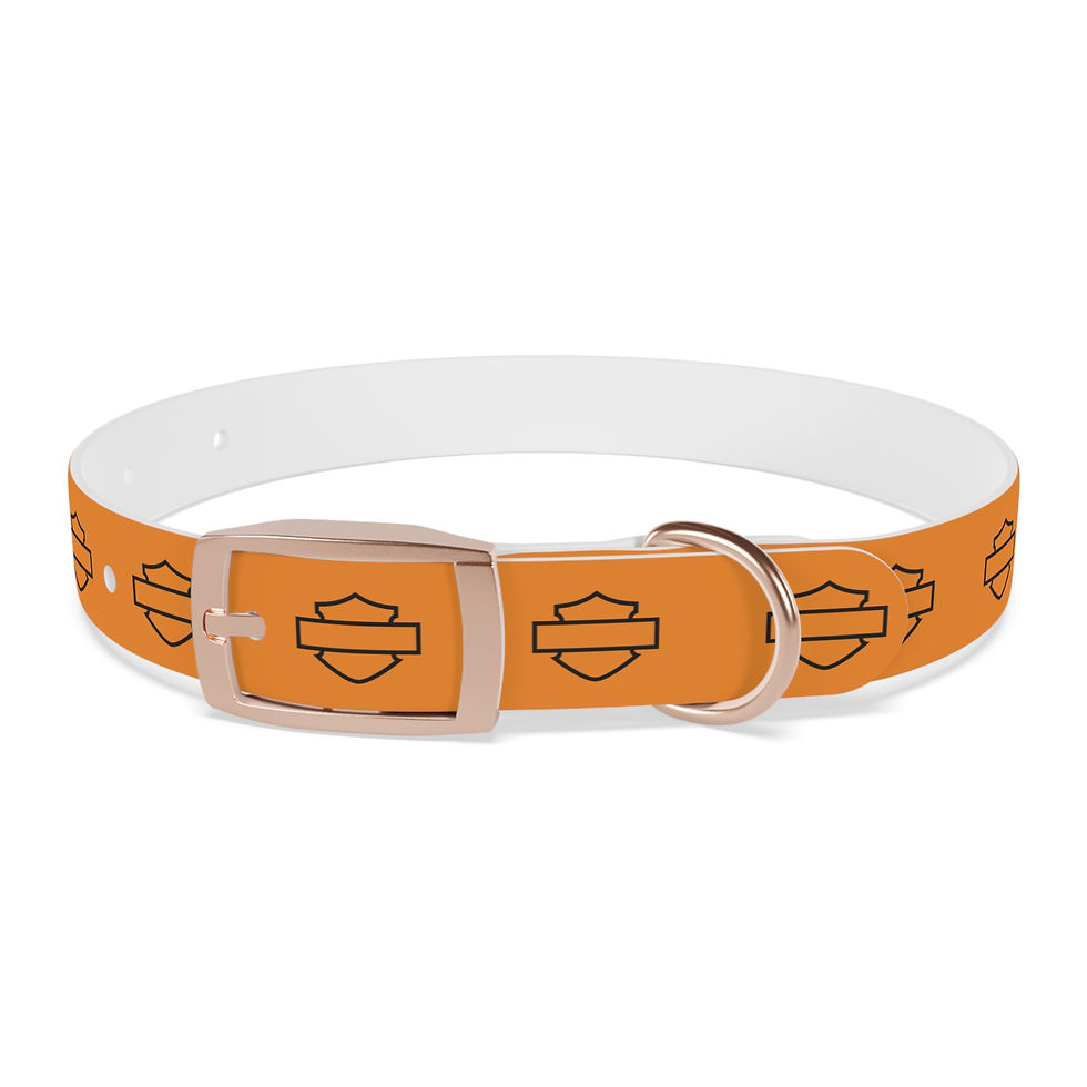 Thumbnail: Harley Davidson Inspired Dog Collar for Bikers & Motorcycle Lovers