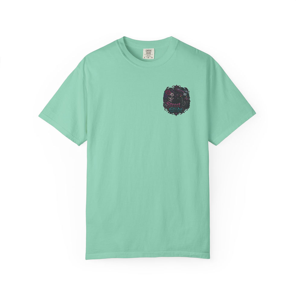 Thumbnail: Street Glide Skull Motorcycle T‑Shirt — Biker Sugar Skull Graphic Tee