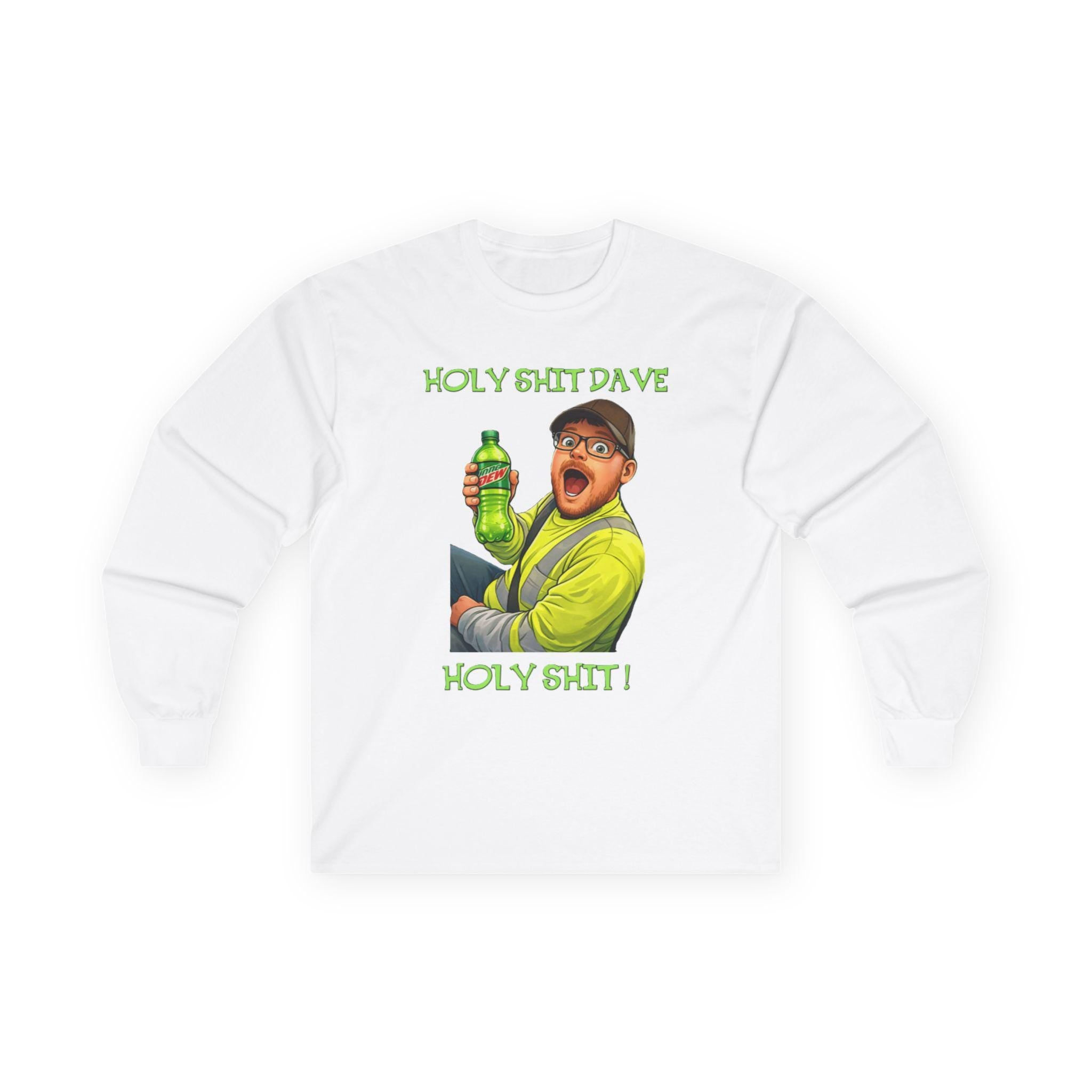Dave & Dewey Holy Shit Dave Graphic Long Sleeve Tee